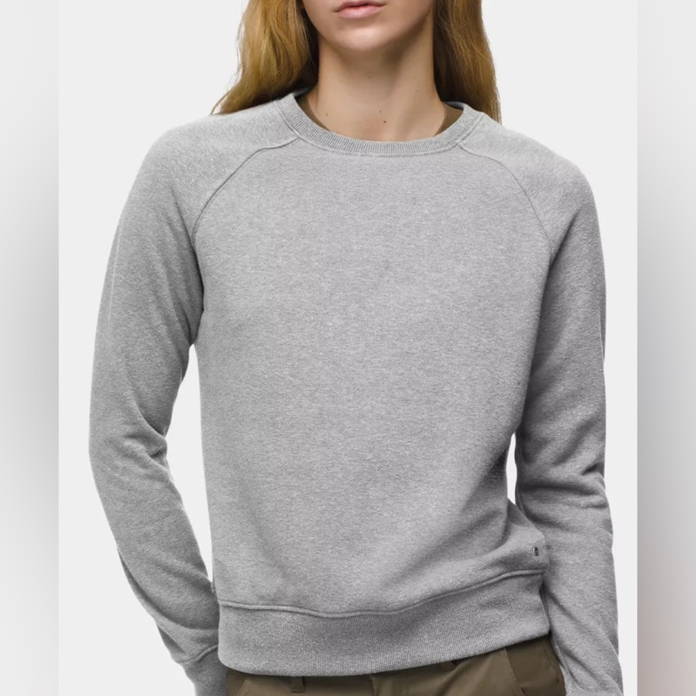 Prana Cozy Up Gray Women's Sweatshirt - Size L